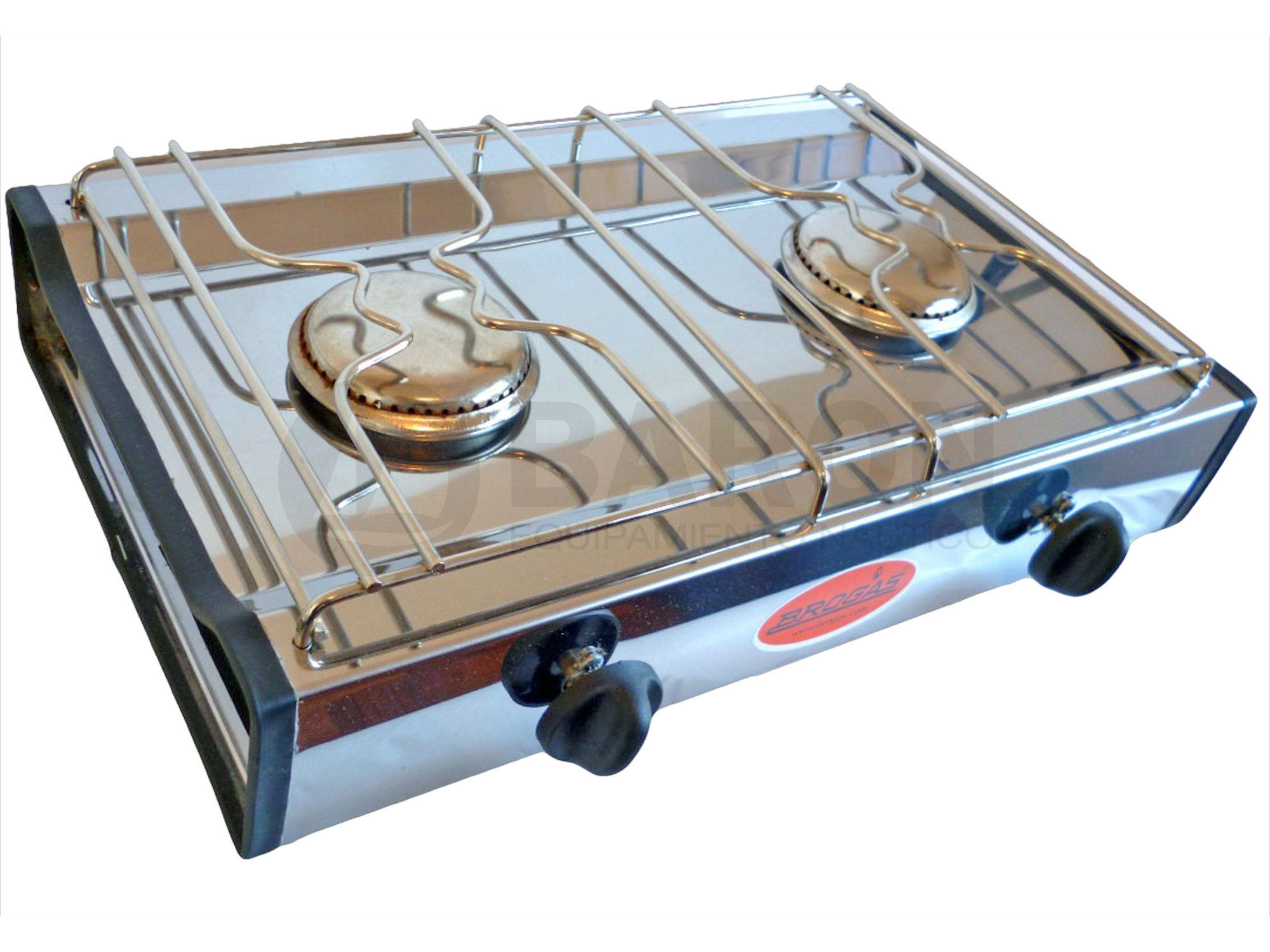 Anafe - A gas - Anafe de Inoxidable de 2 hornallas 45 x 26 x 8