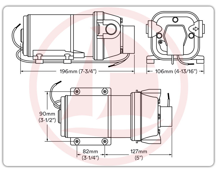 Bomba eléctrica automática de presión 4.3GPM / 40PSI - 12V