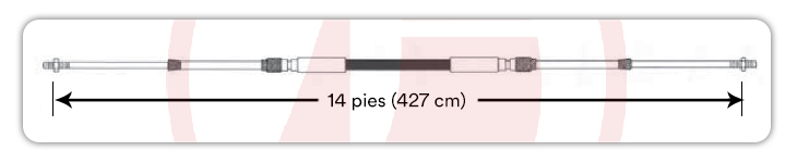 Cable de comando Universal Tipo Morse - Largo 14 pies