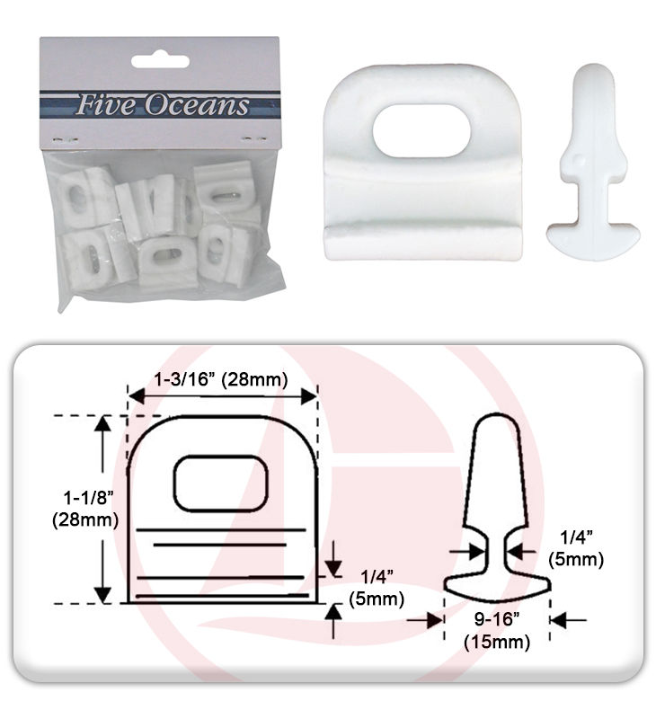 Garruchos de plástico blanco 15mm (4 unidades)