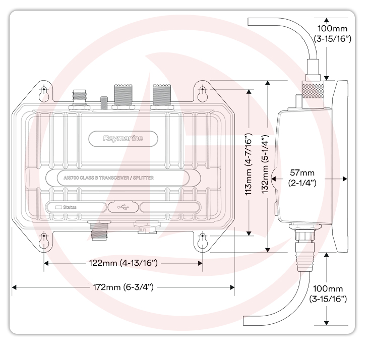 Receptor/transmisor AIS 700 class B