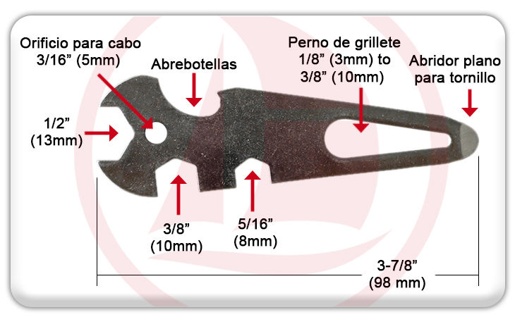 Abregrillete universal multiuso - Acero inoxidable